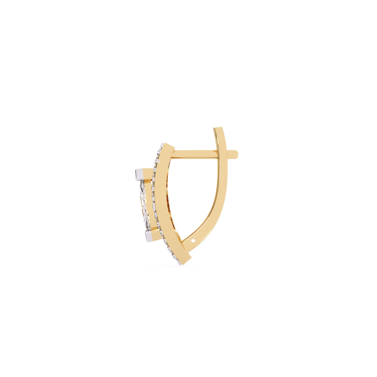Marquise Halo Stud Bali Diamond Earrings